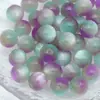 Novo colar pulseira de contas redondas cor mágica olho de gato imitação de resina acessórios de joias DIY feitos à mão material
