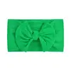 Diadema Elástica de Nylon Tejida a Mano de Color Sólido con Lazo de Ala Ancha para Niños, Amazon Europeo y Americano Transfronterizo, Accesorios para el Cabello Infantil 228