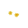 Aretes de Oro Arena Joyería Tienda de Oro Mismo Estilo Flor de Lirio de Doble Capa 3D para Mujer Nicho Sentido de Alta Gama Pendientes Florales Regalo para Mejor Amiga