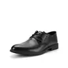 Nuevos Zapatos de Piel de Negocios para Hombre con Punta Redonda Zapatos de Trabajo de Piel de Vaca Modernos Discretos Casuales Piel de Vaca de Primera Capa Zapatos de Cordones de Piel para Hombre