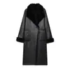 Roupa Europeia e Americana Transfronteiriça Aliexpress Moda Popular Casual Jaqueta Casaco Longo Reversível Dupla Face