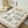 Hilo de Algodón Puro Teñido en Hilo Algodón Lavado Sábanas de Cama Algodón Simple Sin Estampar Suministros de Fabricante Sábanas para Cama Estilo Japonés Buena Calidad Sábanas al por Mayor