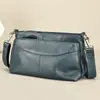 Bolso de Hombro de Cuero de Vaca de Primera Capa de Mujer de Venta Caliente de Moda Simple de Comercio Exterior para Mujer Bolso Cruzado de Gran Capacidad Moderno
