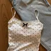 Camisola de lunares con relleno para chica atractiva, adecuada para usar como prenda exterior o interior, estiliza y tiene una espalda bonita, top sin mangas para mujer en verano
