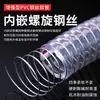 Manguera flexible de alambre de acero y PVC, tubería de plástico transparente, tubería de agua engrosada de alta presión, tubería resistente a altas temperaturas y a la congelación, tubería de aceite para vacío.