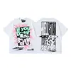 26Ss Nueva Moda de Verano Estilo High Street Camiseta Holgada de Manga Corta Lavada y Desgastada con Estampado