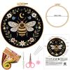 Nuevo Paquete de Material DIY Bordado Europeo Original Luna Dorada Abeja Flor Bordado Inglés Exportación Transfronteriza