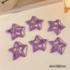 Horquilla de estrella de cinco puntas con forma de corazón para niña, sencilla, con flequillo frontal y clip lateral, accesorio para el cabello para mujer