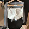 Shorts Casuales de Lana Negros para Mujer, Shorts para Botas de Invierno, Pantalones Rectos Versátiles, Pantalones Cortos Ajustados de Cintura Alta Línea A Adelgazantes, Pantalones que Resaltan la Cadera