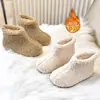 Botas de Piel para Niñas 2026 Invierno Nuevas Botas de Nieve Cálidas para Niños Botas de Algodón para Bebé Lindas Botas Cortas con Forro Polar para Niñas