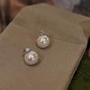 Pendientes de perlas dulces para mujer, estilo coreano, elegantes, de plata S925, con pasador, estilo nicho, artísticos.