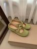 Zapatos de Ballet Retro con Aumento Interior para Mujer 2025 Nuevos Populares con Correa Cruzada de Moda Punta Redonda Zapatos Mary Jane