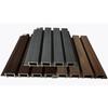 Rejilla exterior de madera plástica anticorrosiva para valla de pared Great Wall, panel de pared de plástico y madera coextruida, hebilla decorativa para techo de balcón