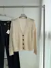BORBOTIE Ropa de punto para mujer 2026 Producto nuevo de principios de otoño Cárdigan de hilo de lana mohair BC con lentejuelas micro