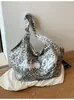 Bolso casual de estilo coreano con estampado de letras de gran capacidad para el hombro para mujer, nuevo bolso tote con estampado de leopardo 2026, bolso de hombro y bolso cruzado