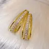 Brincos de prata 925 com agulha, multicamadas de strass de alta qualidade, novo estilo de luxo leve, versáteis, afinam rostos redondos, brincos femininos