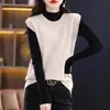 Fabricante de colete estilo coreano com gola redonda, top sem mangas, adequado para outono e inverno, caimento solto, estilo novo, peça externa feminina, fornecimento direto no atacado, bege