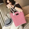 Bolsa de Lona de Cuerda de Cáñamo Rayada Nueva Transfronteriza Bolsa de Hombro Tote de Gran Capacidad Moda para Mujer Bolsa de Viaje