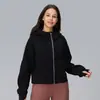 Chaqueta Deportiva con Capucha y Cremallera de Terciopelo Otoño e Invierno Nuevo Estilo para Buceo para Mujer Sudadera Holgada Casual Top de Yoga