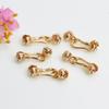 Cor retendo 14k saco de ouro fivela flor botão saco fivela colar pulseira conexão fivela saco de feijão bead fivela diy acessórios de joias