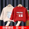 Camiseta Básica Feminina de Veludo Dupla Face com Mangas Longas Outono e Inverno Gola Alta Meia Top para Crianças Tamanhos Médio e Grande Camiseta Quente para Meninas