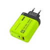 Cargador de Cabezal Múltiple AC 120W Amarillo-Verde Mecha 5V2A12W Adecuado para Cargadores de Teléfono Móvil Apple y Android