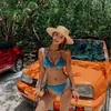 Nuevo Spot Bikini Triangular de Color Sólido Europeo y Americano Traje de Baño Dividido Transfronterizo Bikini Sexy para Dama bikini