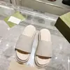 Pantuflas de Suela Gruesa Marca G Nueva Colección Primavera 2023 Plataforma Estampada que Aumenta la Altura Sandalias Bordadas de Una Tira para Mujer