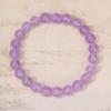 Atacado Pulseira de Jade Roxo Lavanda Natural 7A Estilo Casal Gelo Hidratante Transparente Redonda Lisa Diária Versátil Beleza