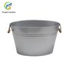Balde de Gelo Galvanizado de Ferro com Alça Dupla, Bacia Grande para Gelo de Champagne e Cerveja, Barra Oval de Metal Personalizada