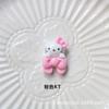 Nuevo y lindo gato dulce de dibujos animados, bricolaje, crema de pegamento, accesorios de joyería, horquilla para niños, banda de goma, material hecho a mano