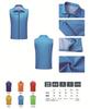 Camisa de impressão para publicidade de fábrica em grupo - atividade voluntária, camada única, espessura média, com furos, zíper lateral refletivo azul, colete
