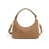 Nova Bolsa Hobo de Camurça Tecida à Mão, Bolsa de Ombro Fashion Retrô, Bolsa de Ombro Transversal de Grande Capacidade, Bolsa Dumpling