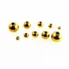 Em estoque aço inoxidável dourado contas com furo passante contas de posicionamento contas espaçadoras contas soltas pulseira diy acessórios de joias com contas atacado