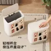 Papelera Estrecha Cerrada con Tapa abatible para Sala de Estar y Dormitorio del Hogar, Contenedor de Almacenamiento para Espacios Estrechos para Control de Olores, Papel de Desecho y Artículos Varios