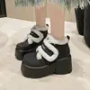 Zapatos de Algodón Peludos 2026 Nuevos con Plataforma de Suela Gruesa para Aumentar la Altura, con Velcro, Botas de Nieve para Mujer, Forrados de Felpa y Engrosados para Invierno