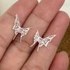 Novos brincos de borboleta com diamante rosa amor coreanos brincos de personalidade nicho femininos estilo doce cool girl brincos de zircônia ao vivo