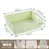 Cesta de almacenamiento de plástico para uso doméstico, caja de almacenamiento de escritorio, cesta de almacenamiento para artículos varios de cocina, caja de bocadillos y juguetes para jardín de infantes