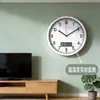 10 polegadas criativo sala de estar relógio de parede relógio eletrônico de plástico relógio de parede casa simples higrômetro LCD relógio de parede