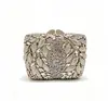 Bolsa de noite de banquete de moda europeia e americana transfronteiriça, clutch de noite adornado com diamantes para mulheres