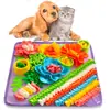 Tapete olfateador para mascotas para alimentación lenta, alivio del estrés y entrenamiento educativo para gatos, conejos y perros; juguete interactivo para aliviar el estrés de interior