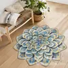Alfombra Floral de Forma Irregular Transfronteriza para Sala de Estar y Dormitorio, Felpudo Resistente al Frío y a las Manchas, Alfombrilla para Mesa de Café en Casa, Alfombrilla para Mesita de Noche de Sofá