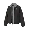 Chaqueta de Algodón con Cuello de Solapa a Cuadros Patchwork Estilo Retro Americano para Hombres y Mujeres, Nuevo Estilo 2025, Corte Holgado, Versátil, Corta y Ancha, Abrigo de Moda que Realza la Estatura
