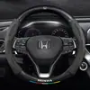 Aplicável à Capa de Volante Honda Accord 8ª 9ª Geração Metade 10ª Geração 11ª Geração 11ª Couro Genuíno Camurça Fibra de Carbono Capa de Manopla de Carro
