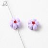 Estilo Ins Liga Flor Grande Gota de Óleo Contas com Furo Reto Corrente de Celular Pulseira Chaveiro Acessórios para Joias DIY Contas Versáteis