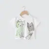 Camisetas de Verano Finas de Manga Corta para Bebés, Hombres y Mujeres, Estilo Nuevo de Verano para Niños, Camisetas Casuales Transpirables de Media Manga para Bebés y Niños Pequeños