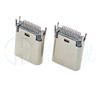 Base fêmea 24 pinos tipo-c compensado 0,8-1,0mm perna dupla placa de solda altura 10,5mm plug de carregamento rápido conector USB