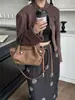 2026 Verano Estilo Coreano Diseño de Nicho Bolso de Mano de Piel de Vaca Bolso Dumpling Bolso Cruzado de Hombro de Cuero Genuino Bolso Cruzado de Moda para Mujer Transfronterizo