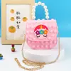 Bolso Bandolera Vanguardia para Hombro Niños Bandolera Bolso de Mano Perla Burbuja Bolso Bandolera de Silicona para Hombro Bolso Gelatina