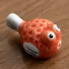 Set de 3 Piezas de Creativos y Lindos Sostenedores de Palillos de Cerámica de Pez Globo Sólidos, Reposapalillos y Piezas Decorativas para Restaurantes Japoneses de Sushi